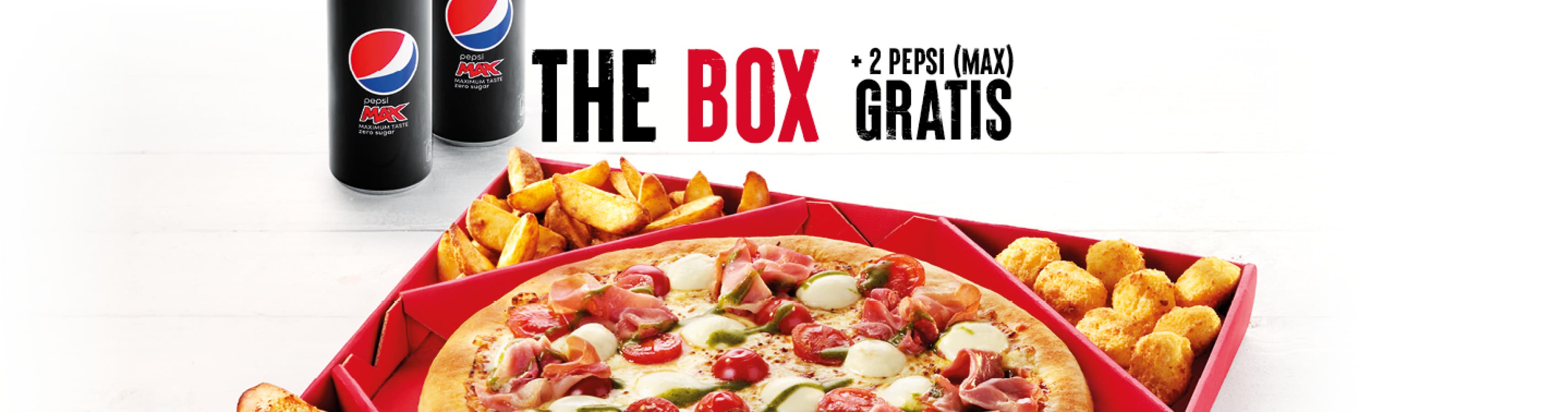 The BOX + 2x gratis Pepsi (Max)